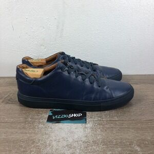 M. Gemi The Lucente Leather Made in Italy Navy Blue Casual Sneaker Men 11 EUR 44